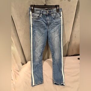 Banana Republic Blue Jeans with White Side Stripe